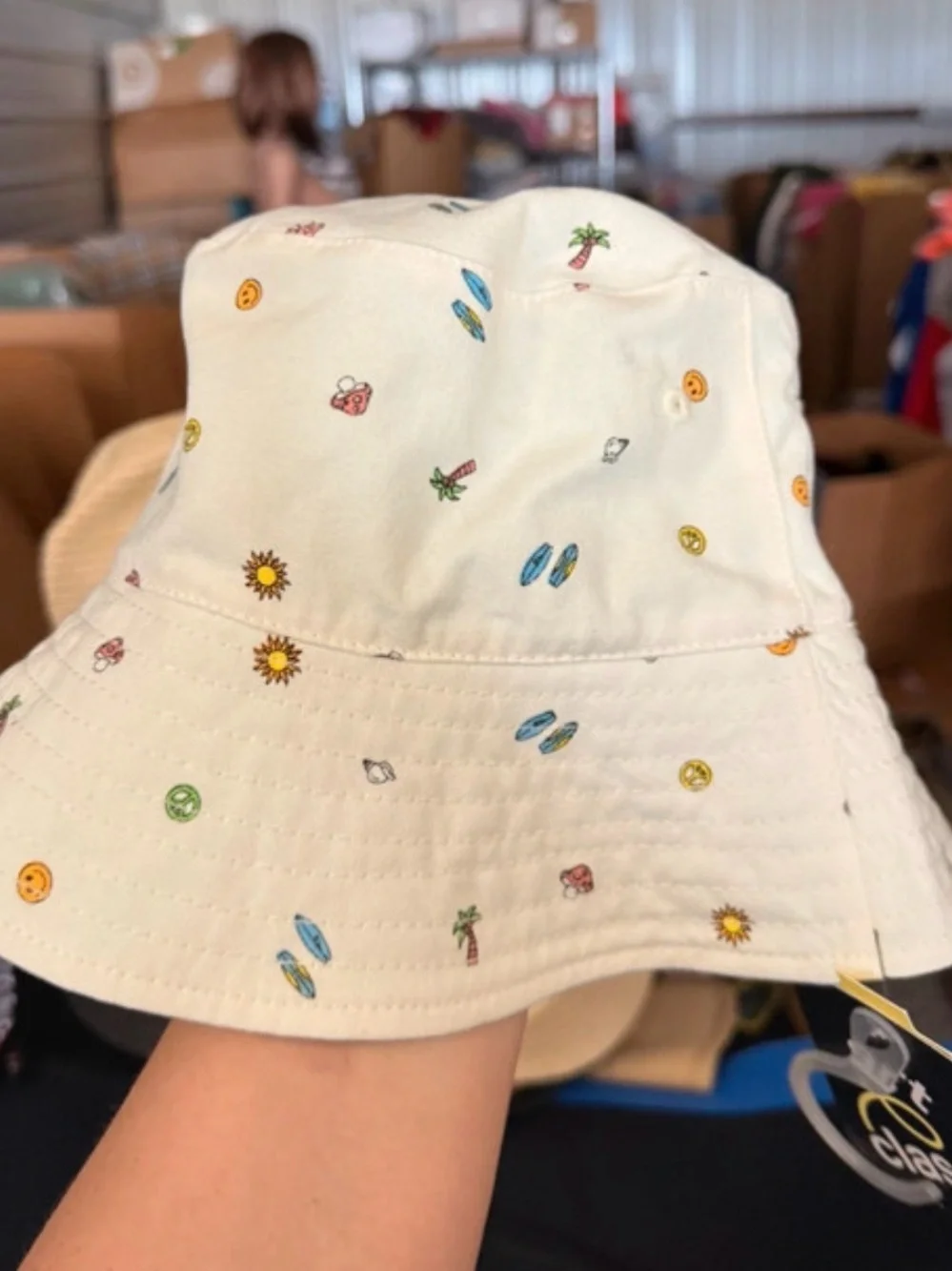 art class Mint Green Reversible Bucket Hat with Floral Lining